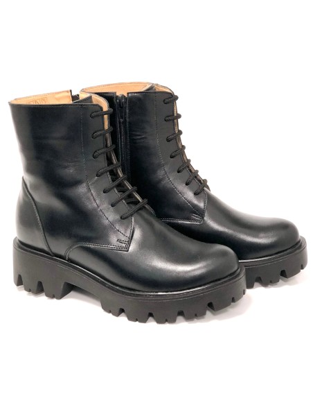 ghete dama din piele naturala negre imblanite mateo shoes