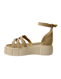 Sandale Dama Nude cu Catarame si Platforma, Piele Naturala - Încălțăminte Românească 2