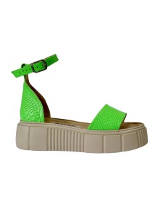 Sandale Dama Verzi cu Platforma si Catarama, Piele Naturala