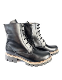 ghete dama din piele naturala negre imblanite mateo shoes 2