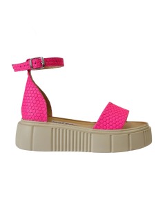 Sandale Dama Roz cu Platforma si Catarama, Piele Naturala - Încălțăminte Românească 2