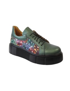 Pantofi Verzi cu Imprimeu Colorat 2