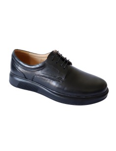 Pantofi Casual Negri Barbati cu Siret, Piele Naturala - Încălțăminte Românească 2