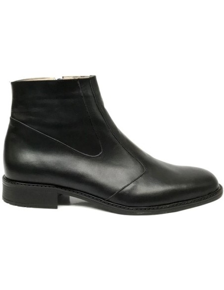 Ghete barbati elegante din piele naturala cu fermoar. Ghete imblanite