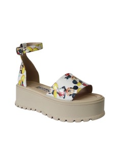 Sandale Mickey Mouse Femei, cu Talpa Inalta si Catarama, Piele Naturala 2