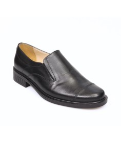 Pantofi Barbati cu Elastic, Negri, Piele Naturala 2