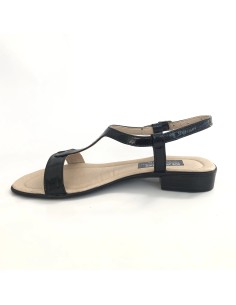 Sandale dama negre cu talpa joasa Himera, Piele Naturala 2