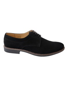 Pantofi casual barbati negri velur Adonis, Piele Intoarsa - Încălțăminte Românească