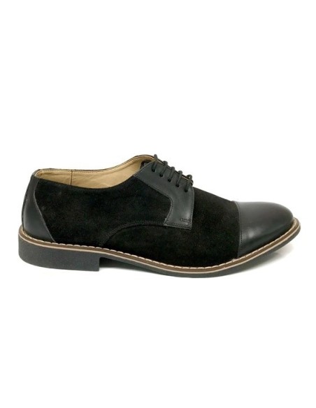 Pantofi casual barbati negri velur piele intoarsa