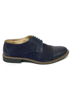 Pantofi casual barbati albastru velur piele intoarsa