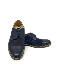 Pantofi casual barbati albastru velur piele intoarsa 2
