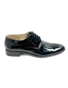 Pantofi eleganti barbati negri din lac piele naturala