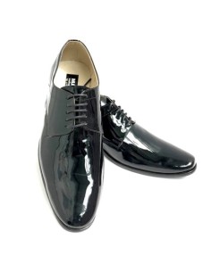 Pantofi eleganti barbati negri din lac piele naturala 2