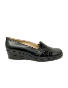 Pantofi dama lati casual cu elastic si talpa ortopedica din piele naturala cu insertii de lac