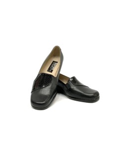 Pantofi dama lati casual cu elastic si talpa ortopedica din piele naturala cu insertii de lac 2