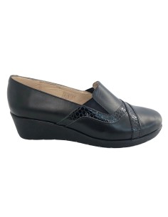 Pantofi dama lati casual cu elastic si talpa ortopedica din piele naturala