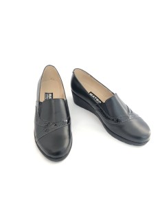 Pantofi dama lati casual cu elastic si talpa ortopedica din piele naturala 2