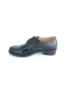 Pantofi dama negri cu lac comozi cu siret si elastic fabricati in Romania 2