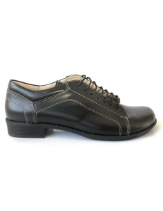 Pantofi dama lati casual cu siret din piele naturala cu lac