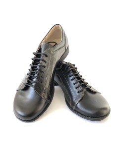 Pantofi dama lati casual cu siret din piele naturala cu lac 2