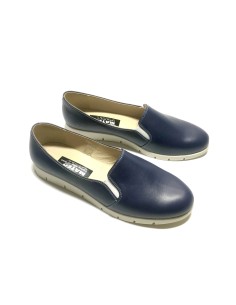 Pantofi dama sport casual cu elastic, albastri cu imprimeu colorat din piele naturala 2