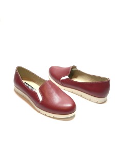 Pantofi dama sport casual cu elastic, rosii din piele naturala 2