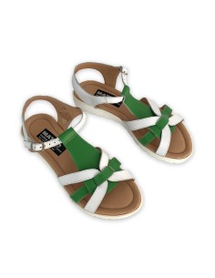 Sandale dama joase verde cu catarame din piele naturala 2