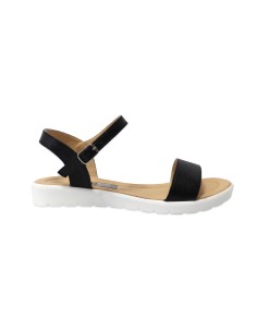 Sandale negre pentru femei cu talpa joasa Naiade03, Piele Naturala