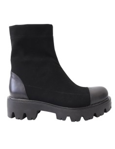 Ghete Dama Stretch (elastic), piele naturala, talpa usoara, Miruna, Mateo Shoes
