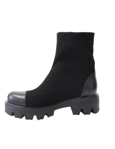 Ghete Dama Stretch (elastic), piele naturala, talpa usoara, Miruna, Mateo Shoes 2