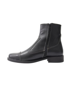 Ghete barbati negre elegante cu fermoar 13N, Piele Naturala 2