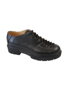 Pantofi cu talpa groasa negri din piele naturala Diana, Mateo Shoes